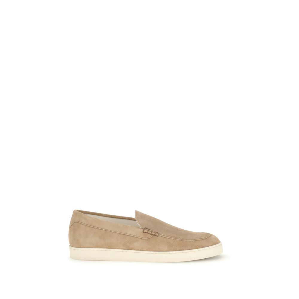 Beige gummislip-on loafers