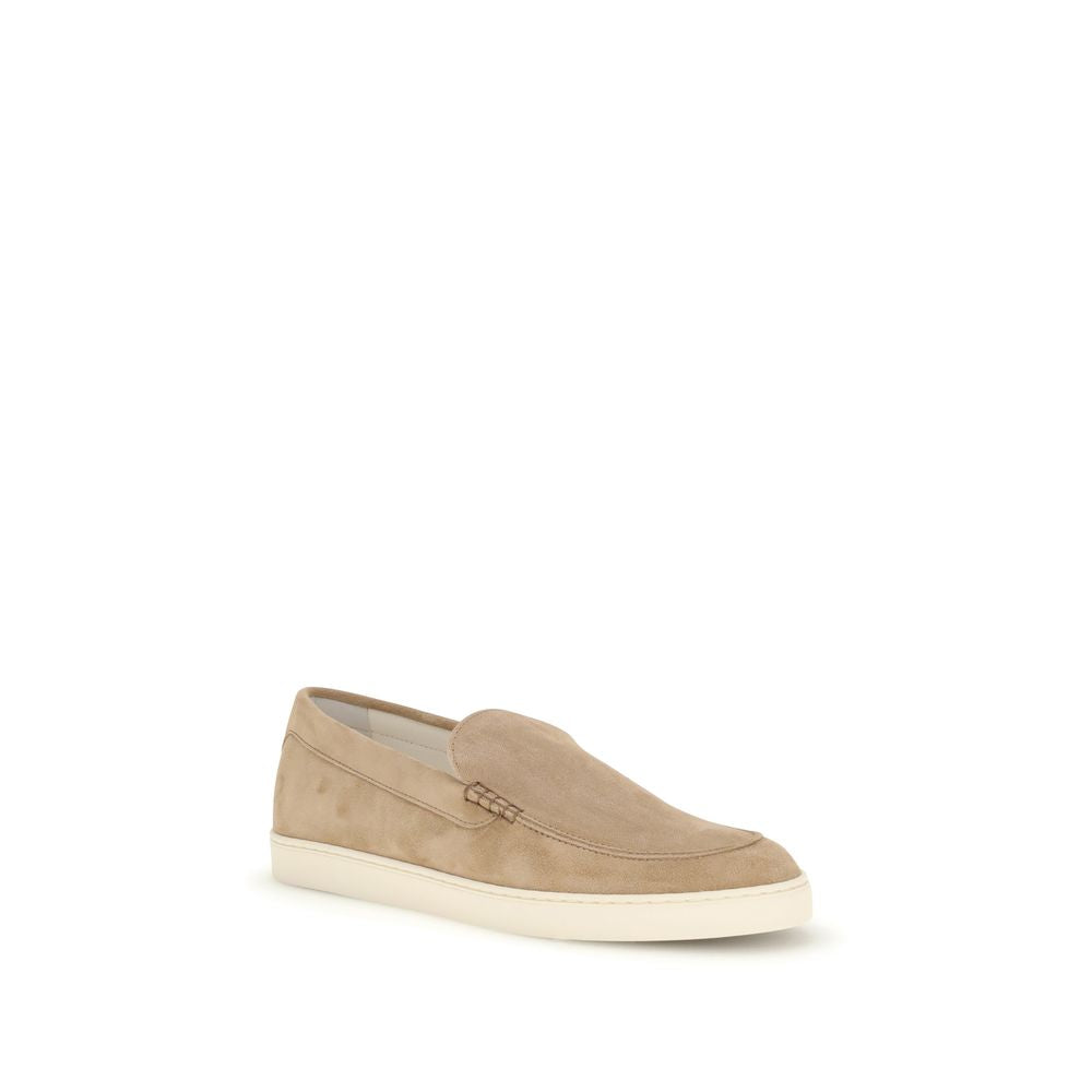 Beige gummislip-on loafers