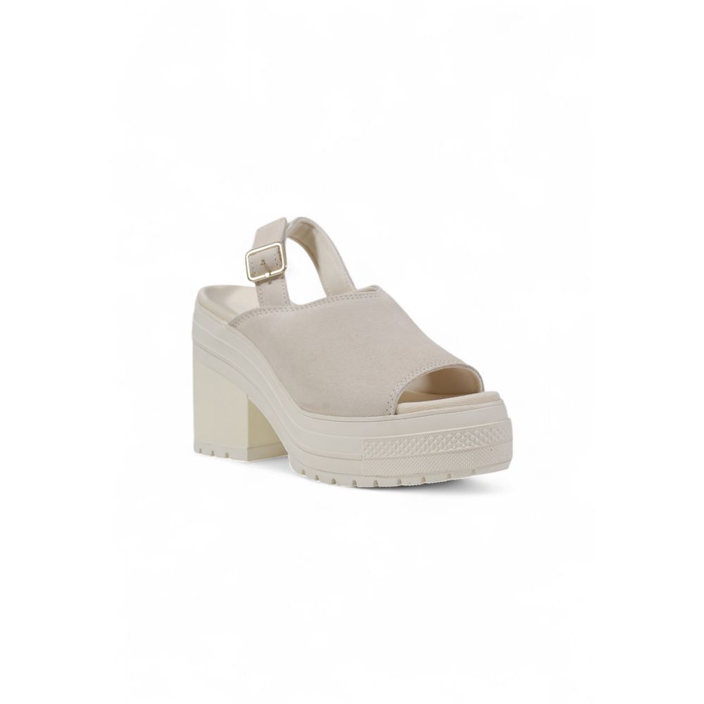 Tofarvede pumps i ruskind med høje hæle