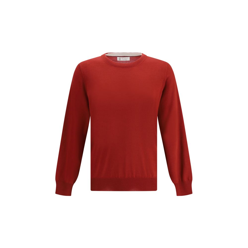 Rød fleece uld sweatshirt