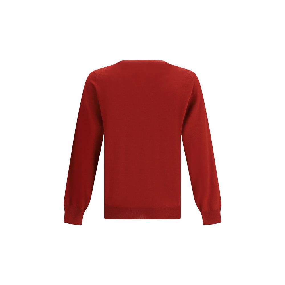 Rød fleece uld sweatshirt
