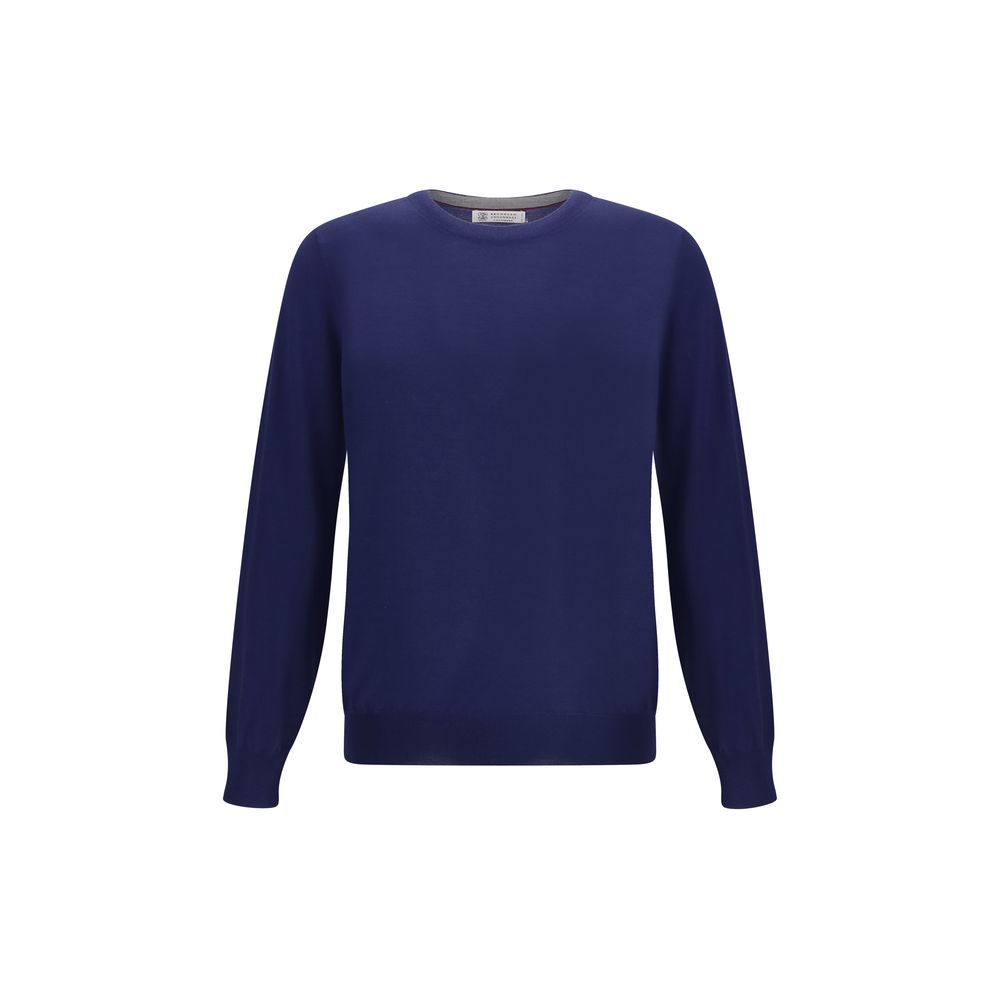 Blå fleece uld sweatshirt