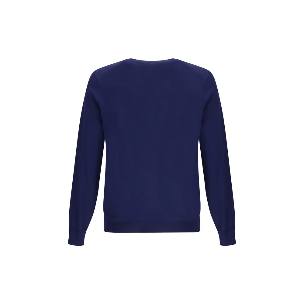 Blå fleece uld sweatshirt