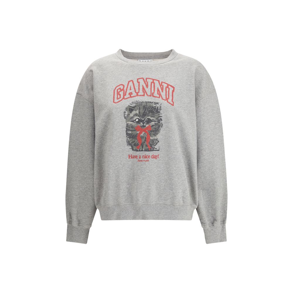 Grå bomulds-sweatshirt