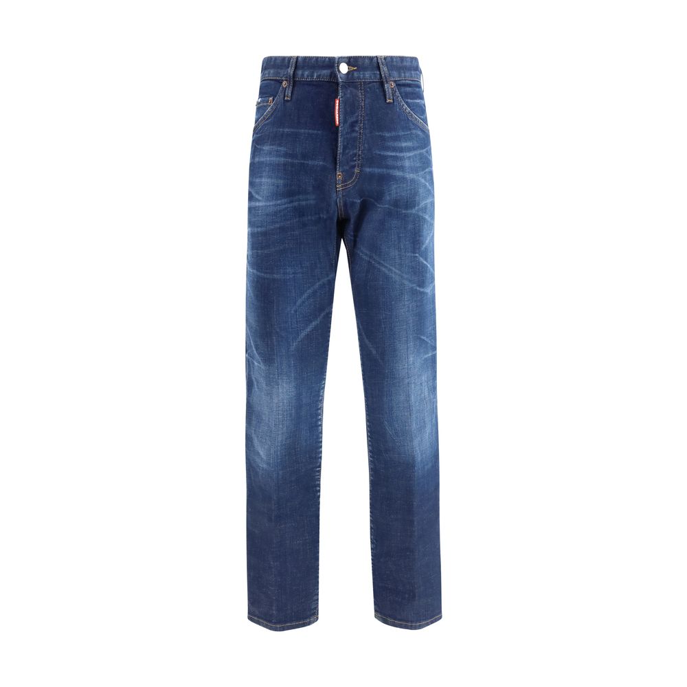 Blå bomulds slim fit jeans