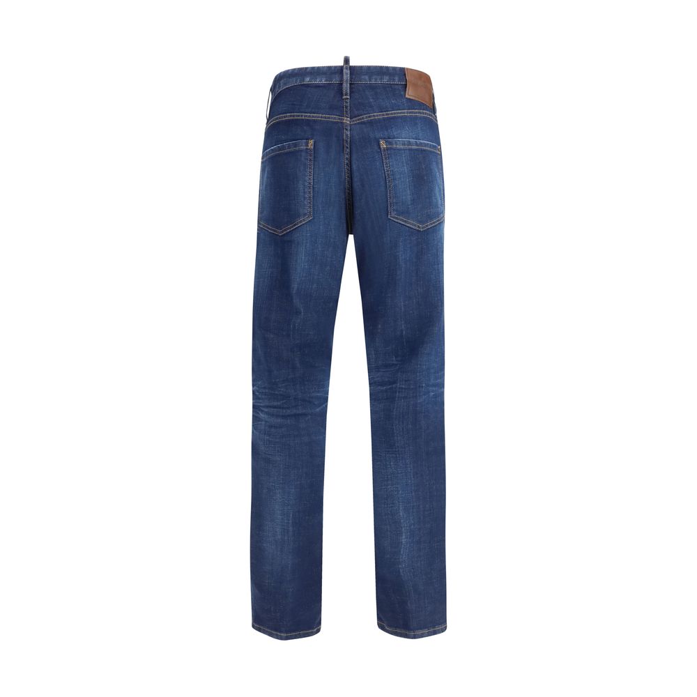 Blå bomulds slim fit jeans