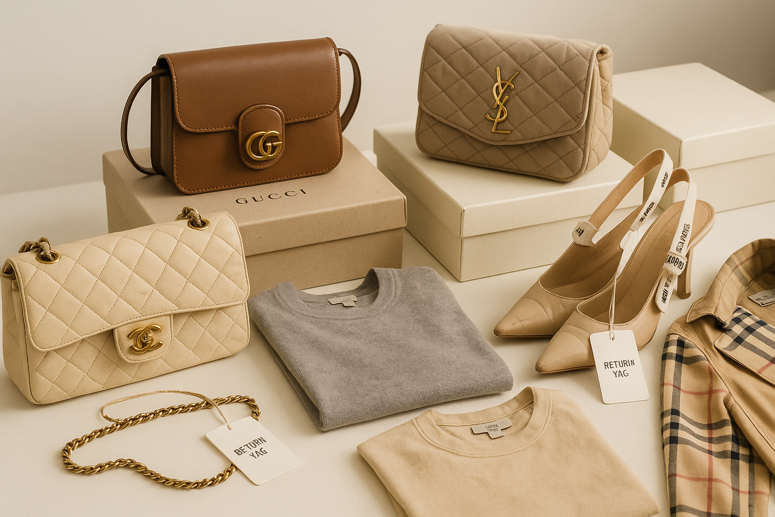 Secondhand, designervare hvor det kan være produktionsfejl, transportskader og returnering